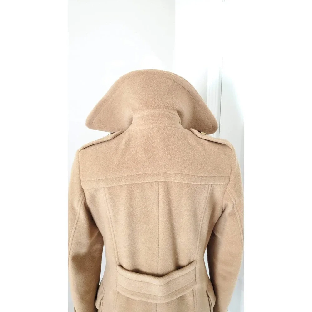 Burberry Camel Tan Wool Double-Breasted Trench Coat - Picture 11 of 15